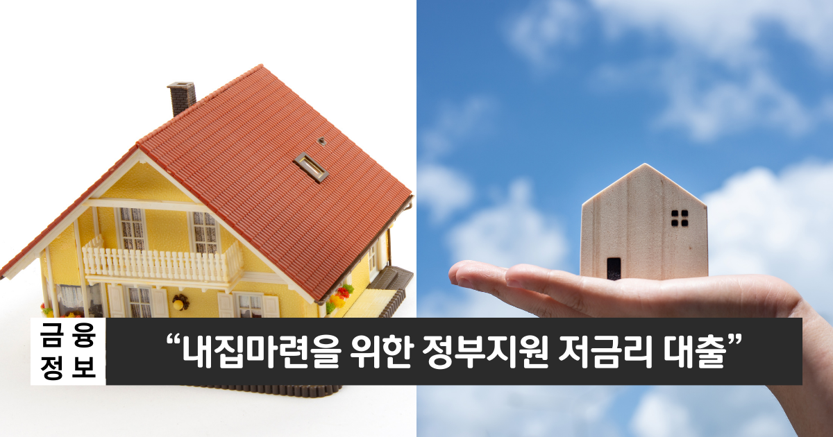 "정부에서 지원하는 저금리 대출"..내집마련 디딤돌대출 1